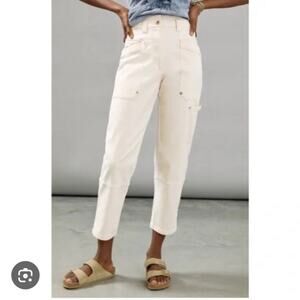 Mauve Anthropologie Ivory Turner Utility Cargo Pants